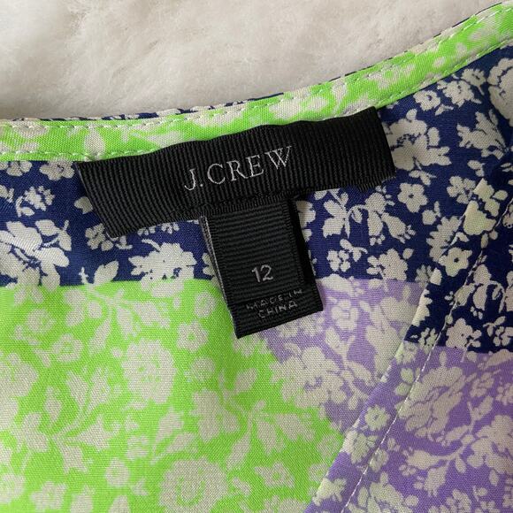 J. Crew Silk Printed Tank Top Size 12 - Picture 3 of 5